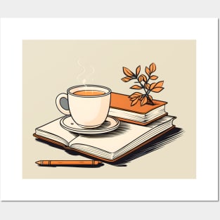 This charming mug combines two beloved pastimes - reading and sipping coffee. Crafted with care, it's the ideal vessel for cozying up with your favorite book and a steaming cup of your preferred brew. Posters and Art